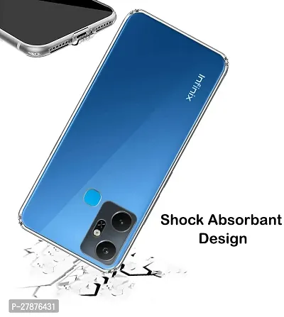 MobiCraft Zone Shockproof Crystal Clear Transparent Back Cover for Infinix Smart 6 Plus-thumb4