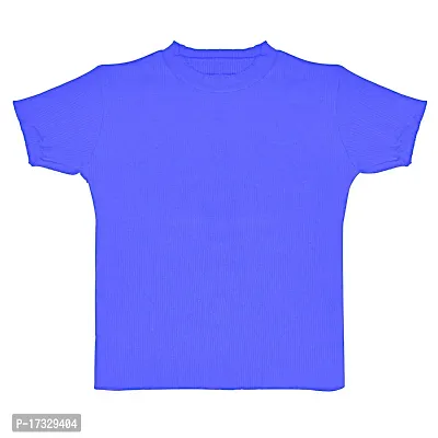 Elegant Blue Cambric Cotton Top For Women