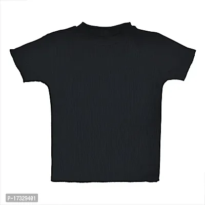 Elegant Black Cambric Cotton Top For Women-thumb0