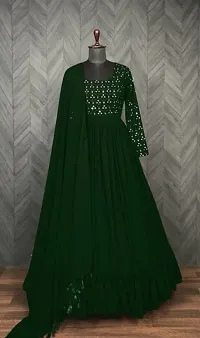Classic Georgette Gown with Dupatta for Women-thumb1
