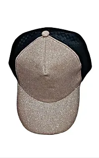 FastFocus Unisex Glitter/Sparkle Baseball Cap/Hat, for Men and Women (Gold)-thumb1