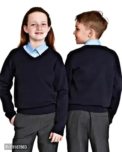 FastFocus School Uniform Sweater (32, Navy Blue)