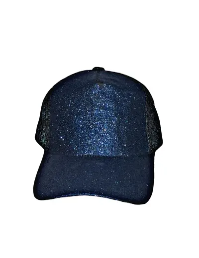 FastFocus Unisex Glitter/Sparkle Baseball Cap/Hat, for Men and Women (Gold, Blue, Purple and Royal Blue)