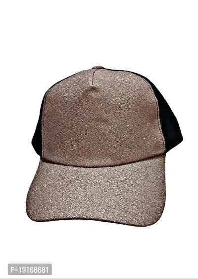 FastFocus Unisex Glitter/Sparkle Baseball Cap/Hat, for Men and Women (Gold)-thumb0