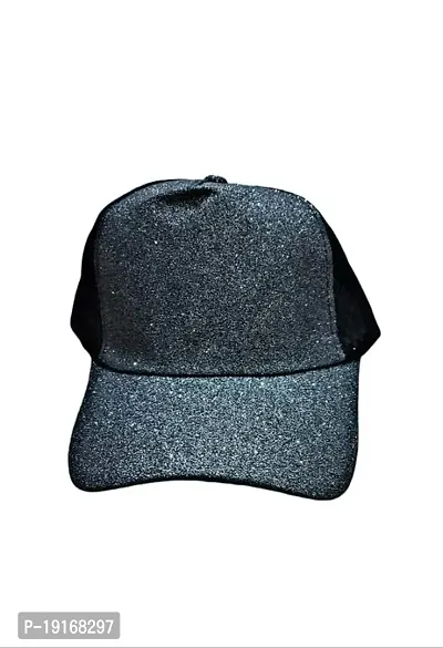 FastFocus Unisex Glitter/Sparkle Baseball Cap/Hat, for Men and Women (Black)