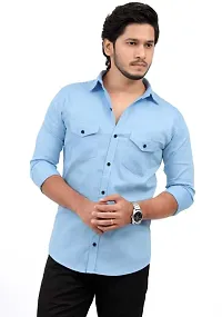 Stylish Cotton Long Sleeves Casual Shirts For Men-thumb1