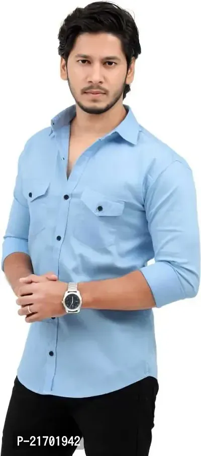 Stylish Cotton Long Sleeves Casual Shirts For Men-thumb3