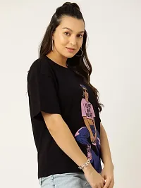 ALL YOURS Women's Casual Graphic Printed Short Sleeve with Round Neck, Oversized Longline Drop Shoulder, Very Trendy Printed, Boho Style T-Shirt-thumb4