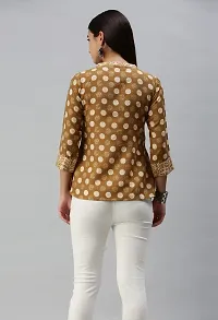 SheWill Cotton Blend Polka Dot Print Fit  Flare Tunic-thumb3