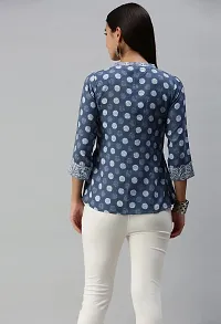 SheWill Cotton Blend Polka Dot Print Fit  Flare Tunic-thumb2