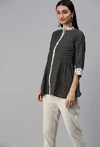 SheWill Cotton Blend Geometric Print Fit  Flare Tunic-thumb3