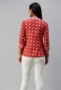 SheWill Cotton Blend Polka Dot Print Fit  Flare Tunic-thumb2