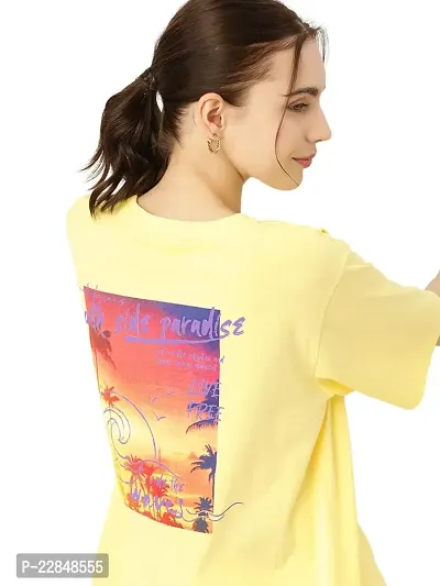 ALL YOURS Women's Casual Graphic Printed Short Sleeve with Round Neck, Oversized Longline Drop Shoulder, Very Trendy Printed, Boho Style T-Shirt