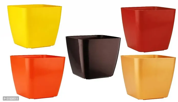 Plastic Flower Pot Pack of 5