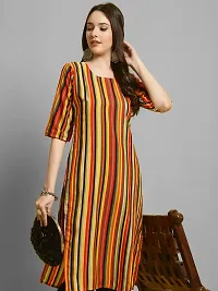 Elegant Multicoloured Crepe Printed Straight Kurta Bottom Set For Women-thumb1