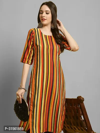 Elegant Multicoloured Crepe Printed Straight Kurta Bottom Set For Women-thumb2