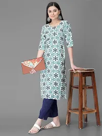 Stylish Crepe Printed Straight Kurta With Pant Set For Women-thumb1