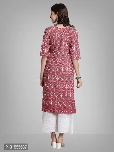 Stylish Peach Crepe Printed Kurta Bottom Set For Women-thumb3