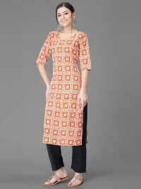 Stylish Orange Crepe Kurta Bottom Set For Women-thumb3