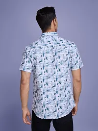 Trendy Cotton Blend Printed Half Sleeve Casual Shirt For Men-thumb3