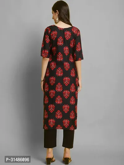 Elegant Crepe Printed Kurta with Bottom Set For Women-thumb3