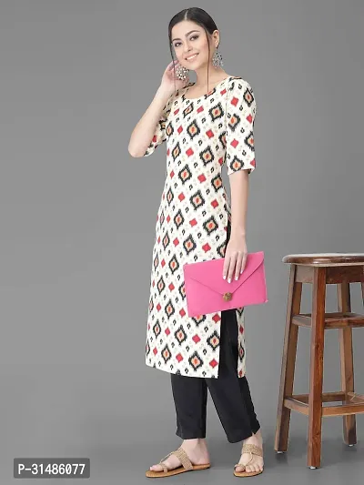 Elegant Crepe Printed Kurta with Bottom Set For Women-thumb0