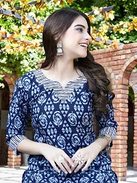 Elegant Printed Cotton Blend Kurta with Pant And Dupatta Set For Women-thumb3