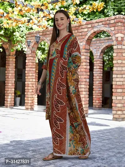 Elegant Printed Cotton Blend Kurta with Pant And Dupatta Set For Women-thumb3