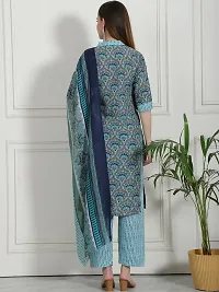 Elegant Printed Cotton Blend Kurta with Pant And Dupatta Set For Women-thumb2