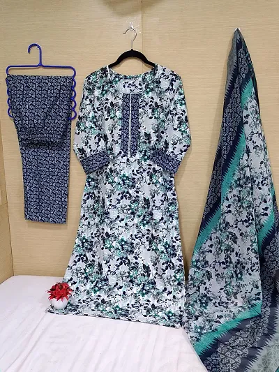 Stylish Kurta Bottom and Dupatta Set For Women