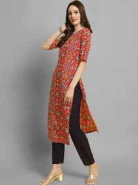 Elegant Red Crepe Printed Straight Kurta Bottom Set For Women-thumb4