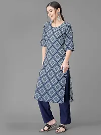 Stylish Crepe Printed Straight Kurta With Pant Set For Women-thumb3