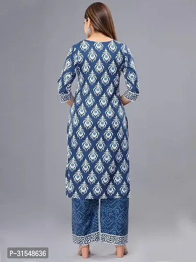 Stylish Viscose Rayon Printed Straight Kurta With Palazzo And Dupatta Set For Women-thumb4