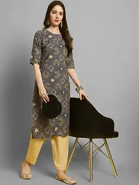 Stylish Blue Crepe Printed Kurta Bottom Set For Women-thumb1