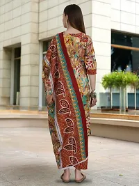 Stylish Multicoloured Cotton Blend Printed Kurta, Bottom and Dupatta Set For Women-thumb2