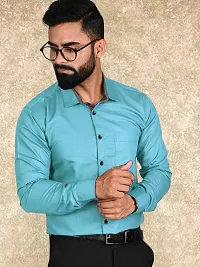 Stylish Men Cotton Long Sleeve Regular Fit Formal Shirt-thumb2