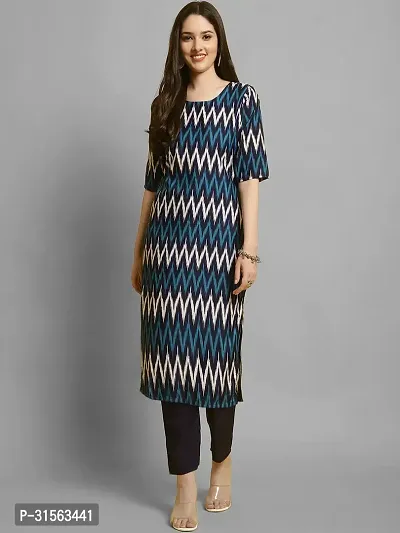 Elegant Crepe Zig Zag Kurta with Pant Set For Women-thumb3