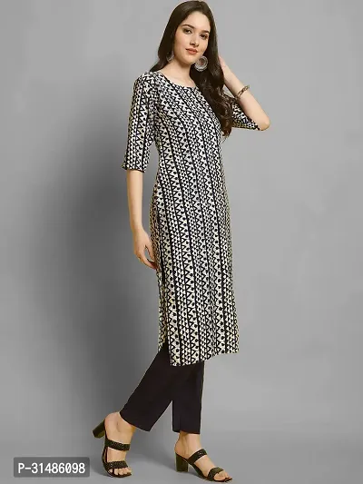 Elegant Crepe Printed Kurta with Bottom Set For Women-thumb5