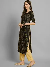 Stylish Crepe Kurta Bottom Set Printed Straight Kurta With Pant Set For Women-thumb4