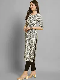 Stylish White Crepe Printed Kurta Bottom Set For Women-thumb4