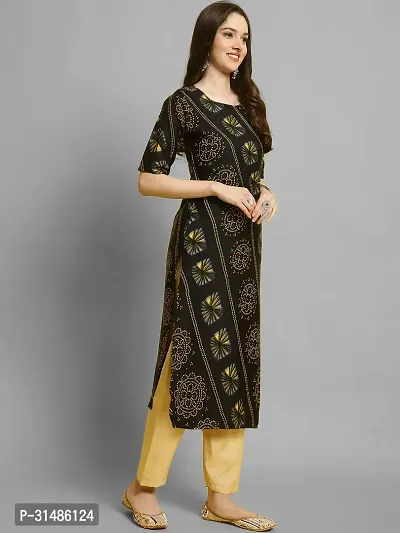 Elegant Crepe Printed Kurta with Bottom Set For Women-thumb5