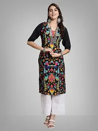 Stylish Black Crepe Kurta Bottom Set For Women-thumb1