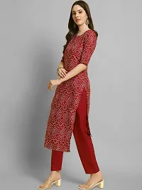 Elegant Crepe Printed Kurta with Bottom Set For Women-thumb3