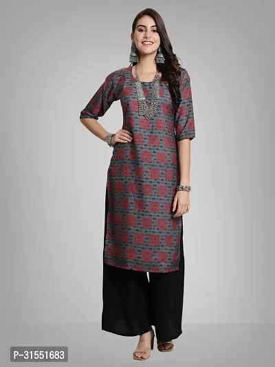 Elegant Multicoloured Crepe Printed Straight Kurta Bottom Set Set For Women-thumb2