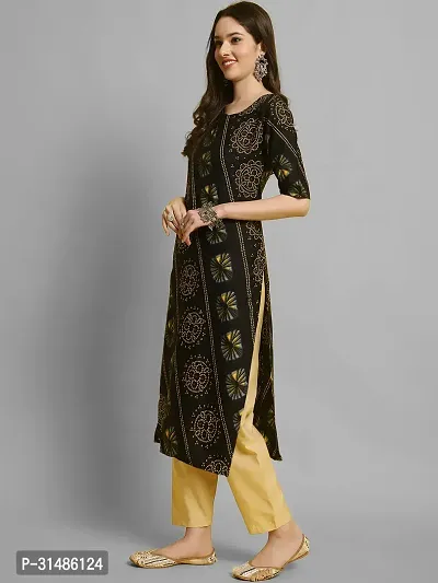 Elegant Crepe Printed Kurta with Bottom Set For Women-thumb4