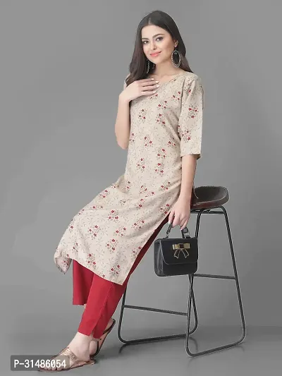 Elegant Crepe Printed Kurta with Bottom Set For Women-thumb0