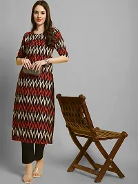 Elegant Crepe Zig Zag Kurta with Pant Set For Women-thumb1