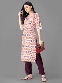 Elegant Multicoloured Crepe Printed Straight Kurta Bottom Set For Women-thumb1