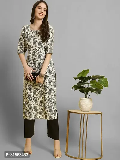 Elegant Crepe Printed Kurta with Pant Set For Women-thumb2