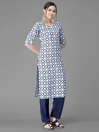 Elegant Crepe Checked Kurta with Pant Set For Women-thumb4